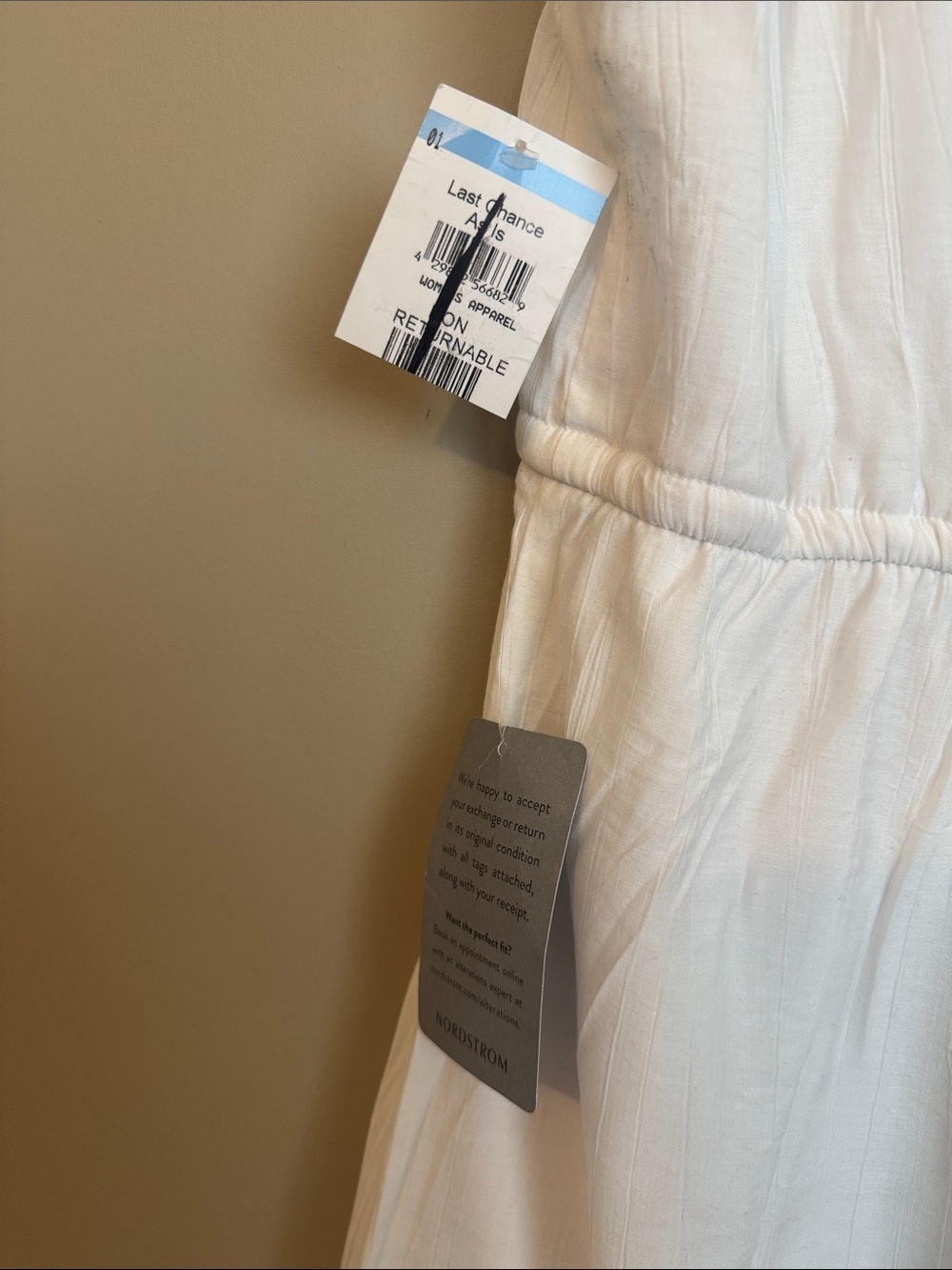NWT- Julia Jordan Flutter Sleeve Midi Dress, White, size 12 - Picture 12 of 12